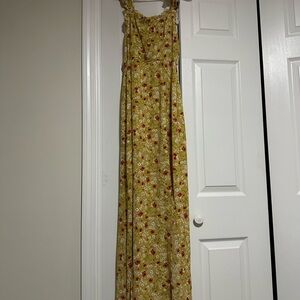 Altar'd State Yellow Floral Maxi Dress